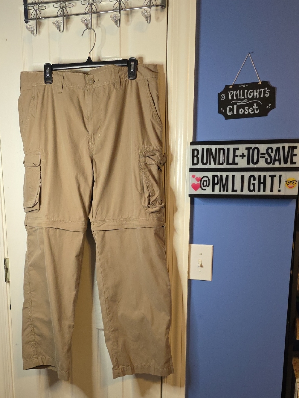 Sonoma Life+Style Convertible Cargo Pants Khaki 38x30